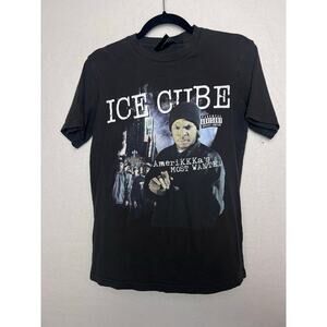 Ice Cube T-Shirt Black Short Sleeve Size XS AmeriKKKa's Most Wanted